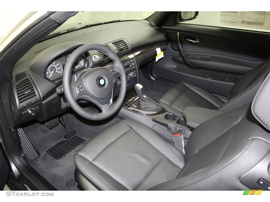 Black Interior 2013 BMW 1 Series 128i Convertible Photo #71087056