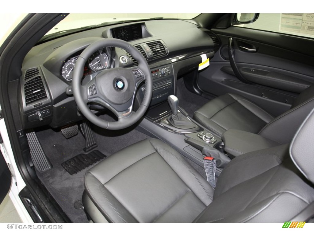 Black Interior 2013 BMW 1 Series 128i Convertible Photo #71087251