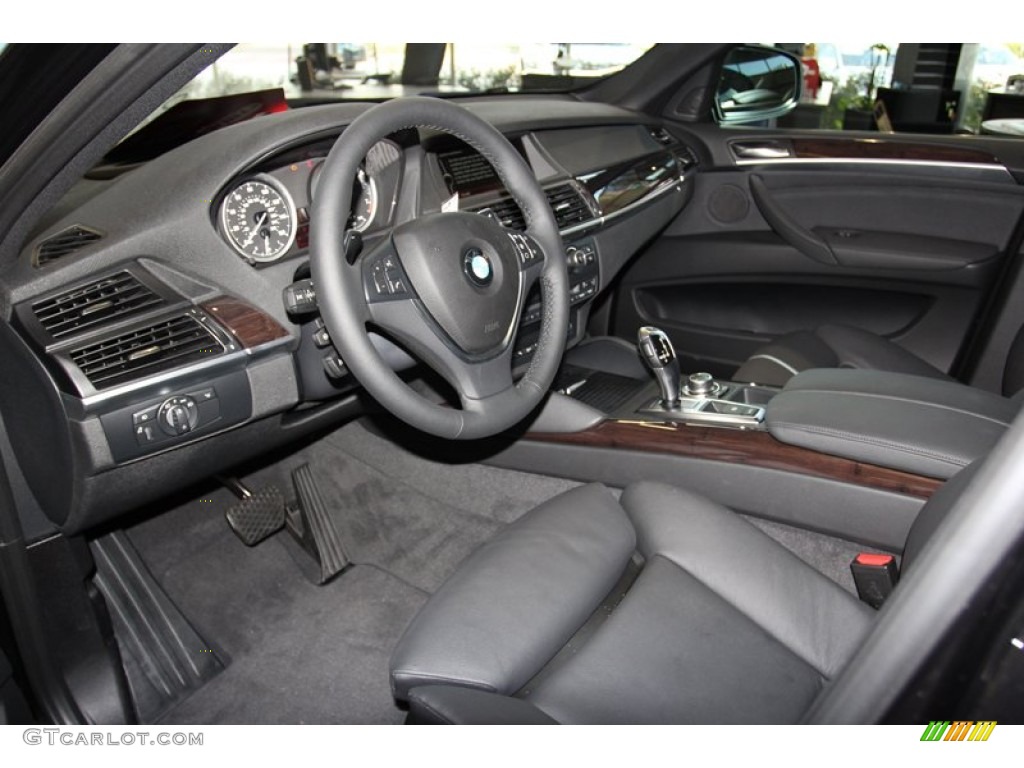 Black Interior 2013 BMW X6 xDrive50i Photo #71087530