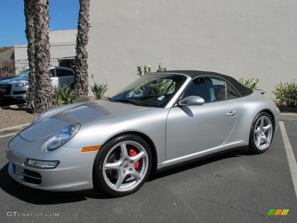 Arctic Silver Metallic 2007 Porsche 911 Carrera 4S Cabriolet Exterior Photo #71087629