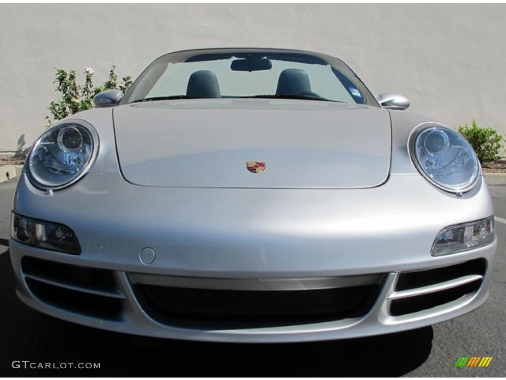 2007 911 Carrera 4S Cabriolet - Arctic Silver Metallic / Black/Stone Grey photo #3