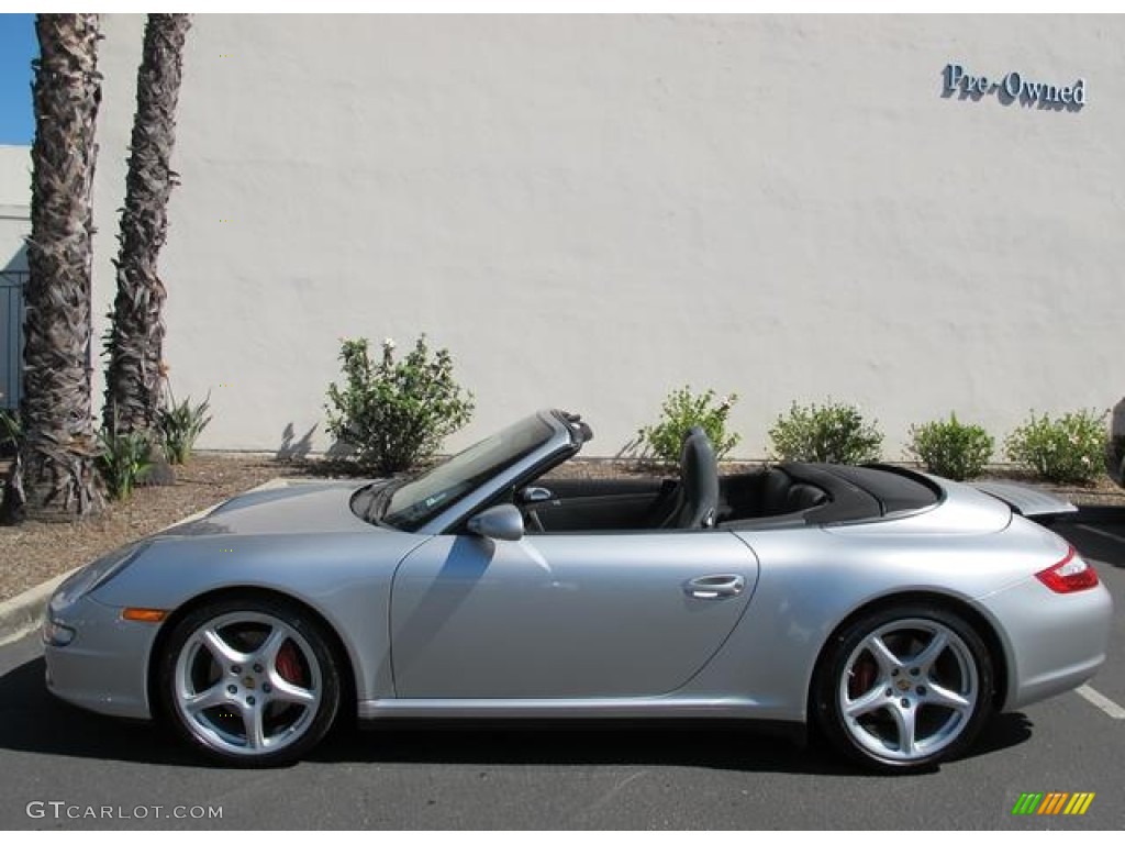 2007 911 Carrera 4S Cabriolet - Arctic Silver Metallic / Black/Stone Grey photo #4