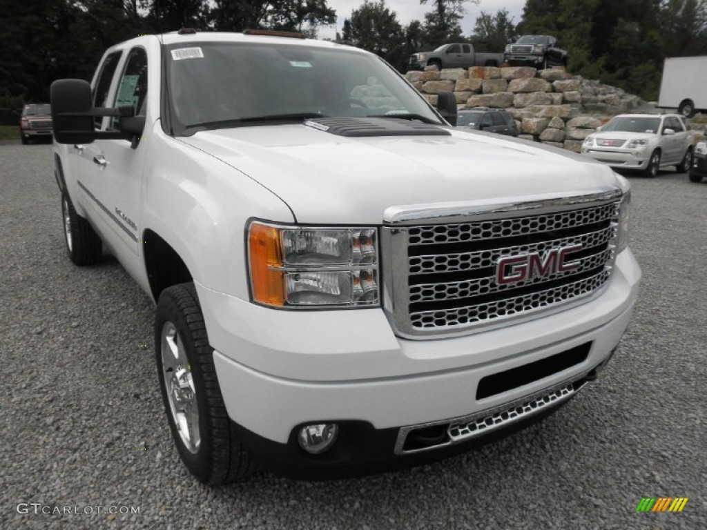 Summit White 2013 GMC Sierra 2500HD Denali Crew Cab 4x4 Exterior Photo #71088208