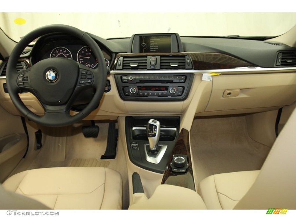 2013 BMW 3 Series 328i Sedan Venetian Beige Dashboard Photo #71089153