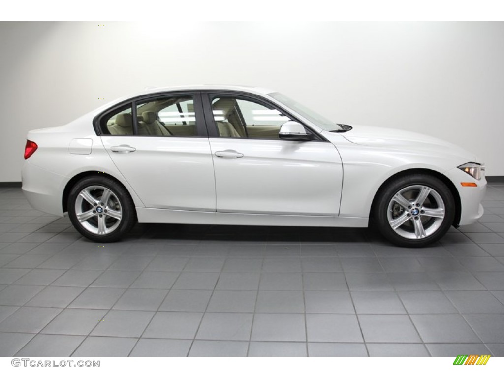 2013 3 Series 328i Sedan - Mineral White Metallic / Venetian Beige photo #2