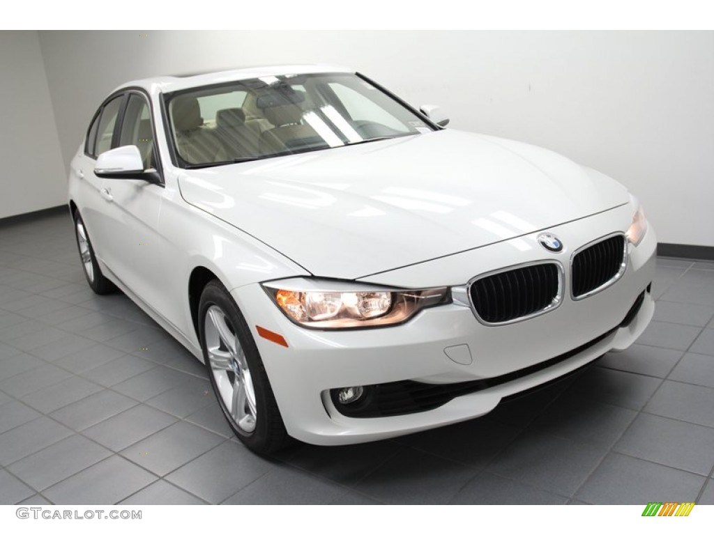 2013 3 Series 328i Sedan - Mineral White Metallic / Venetian Beige photo #5