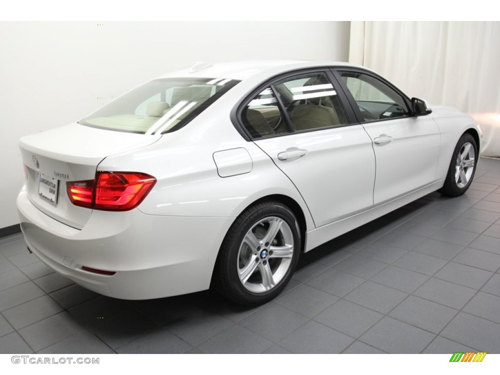 2013 3 Series 328i Sedan - Mineral White Metallic / Venetian Beige photo #8