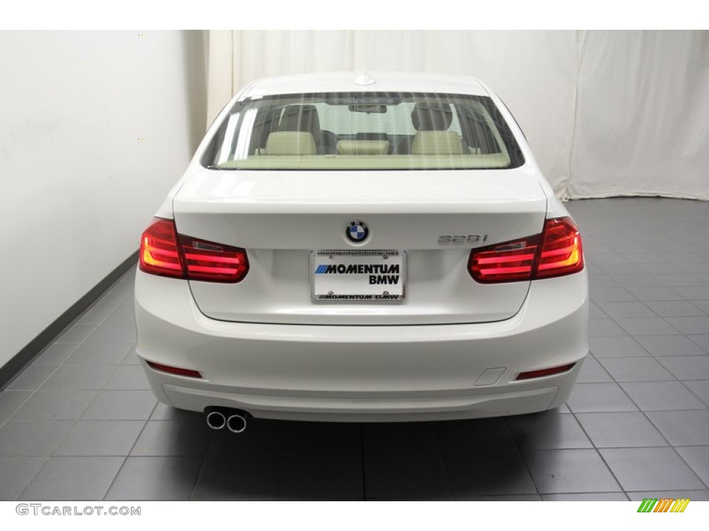 2013 3 Series 328i Sedan - Mineral White Metallic / Venetian Beige photo #9