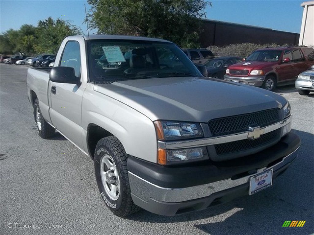 2004 Silverado 1500 Regular Cab - Silver Birch Metallic / Dark Charcoal photo #1