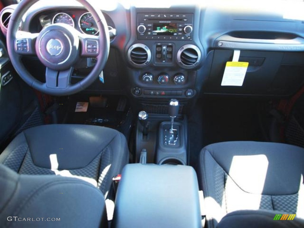 2013 Jeep Wrangler Unlimited Sport S 4x4 Black Dashboard Photo #71090005