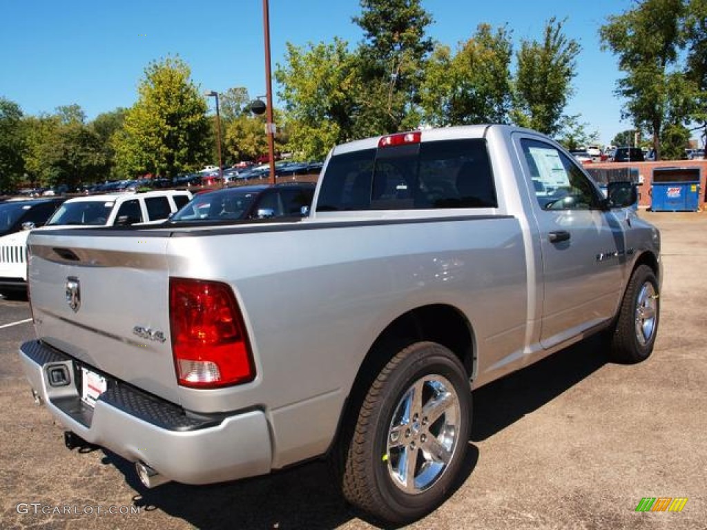 2012 Ram 1500 Express Regular Cab 4x4 - Bright Silver Metallic / Dark Slate Gray/Medium Graystone photo #3