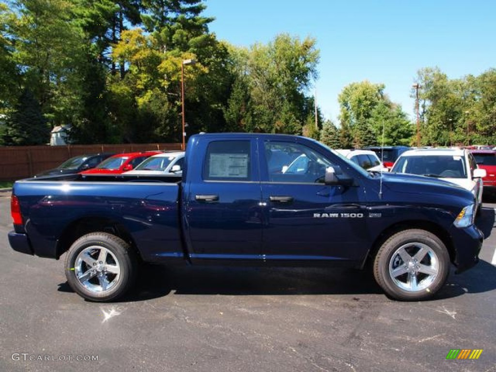 2012 Ram 1500 Express Quad Cab 4x4 - True Blue Pearl / Dark Slate Gray/Medium Graystone photo #1