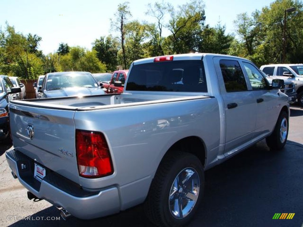 2012 Ram 1500 Express Crew Cab 4x4 - Bright Silver Metallic / Dark Slate Gray/Medium Graystone photo #3