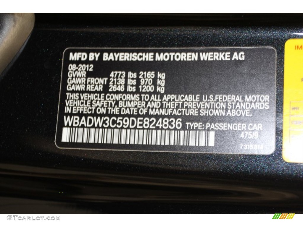 2013 3 Series 328i Convertible - Black Sapphire Metallic / Oyster photo #10