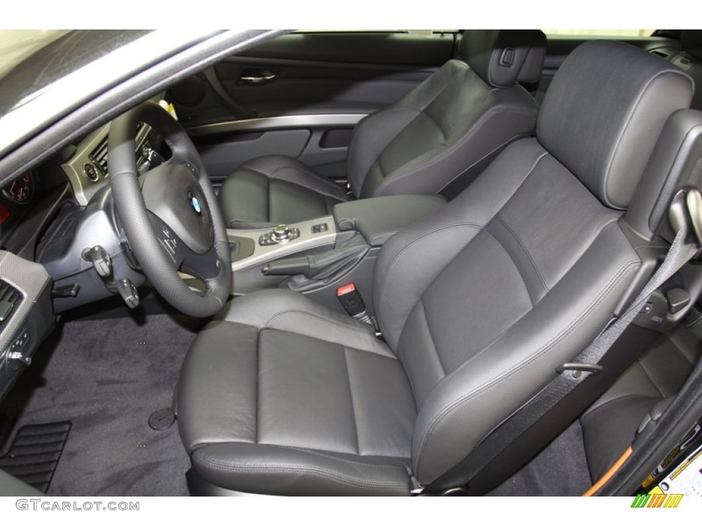 Black Interior 2013 BMW 3 Series 335i Convertible Photo #71091832