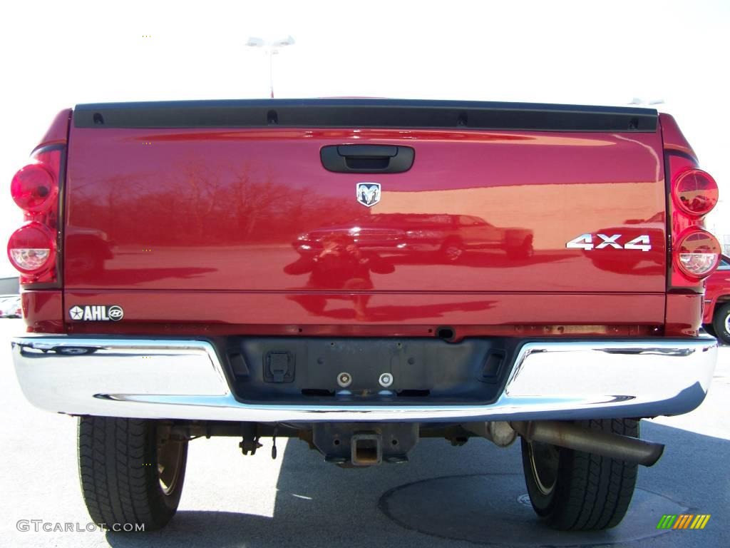 2007 Ram 1500 Laramie Quad Cab 4x4 - Inferno Red Crystal Pearl / Medium Slate Gray photo #6