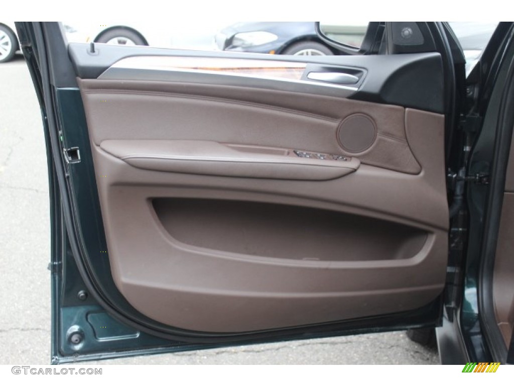 2009 BMW X5 xDrive48i Tobacco Nevada Leather Door Panel Photo #71092471