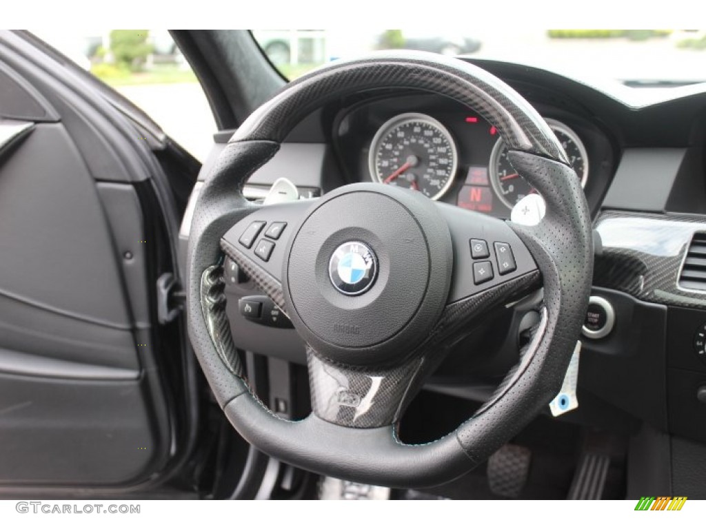 2006 BMW M5 Standard M5 Model Black Steering Wheel Photo #71093110
