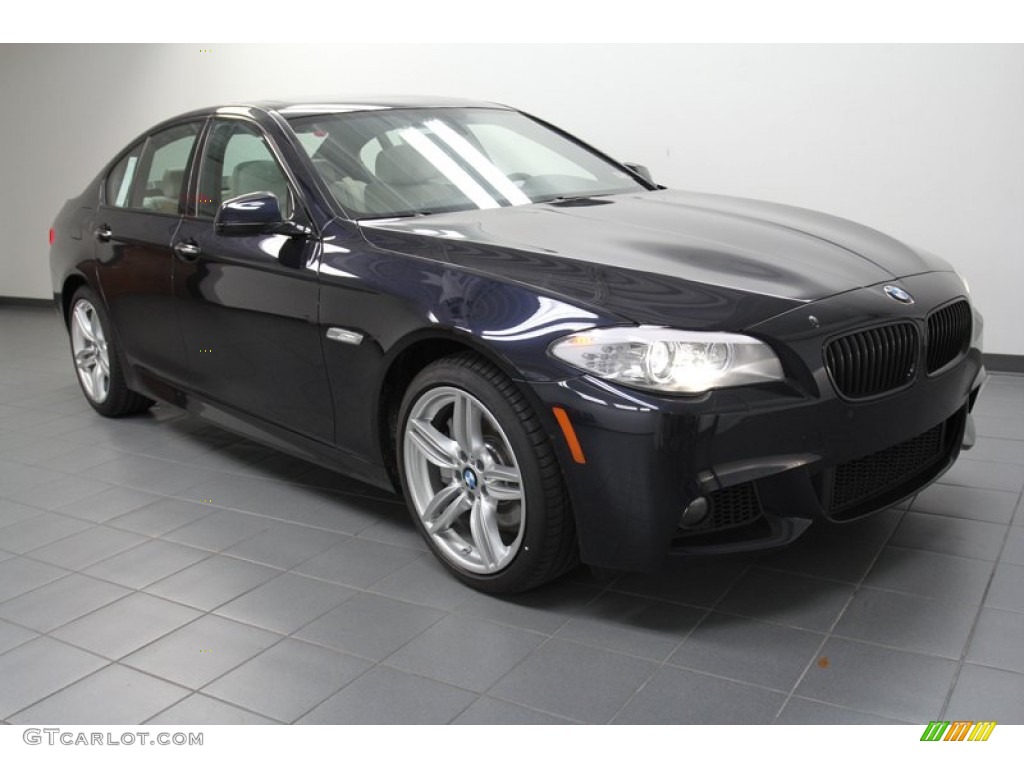 2013 5 Series 550i Sedan - Carbon Black Metallic / Oyster/Black photo #1