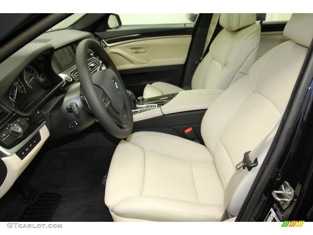 Oyster/Black Interior 2013 BMW 5 Series 550i Sedan Photo #71093132