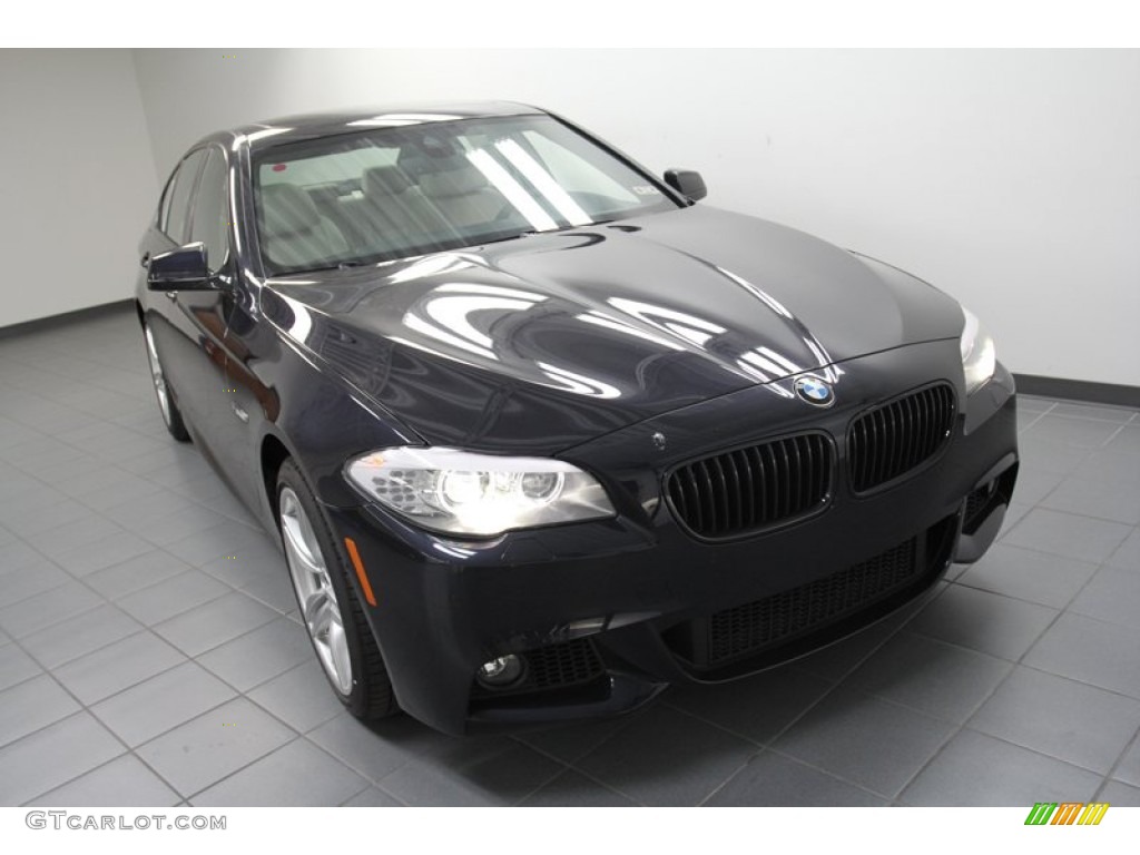 2013 5 Series 550i Sedan - Carbon Black Metallic / Oyster/Black photo #5