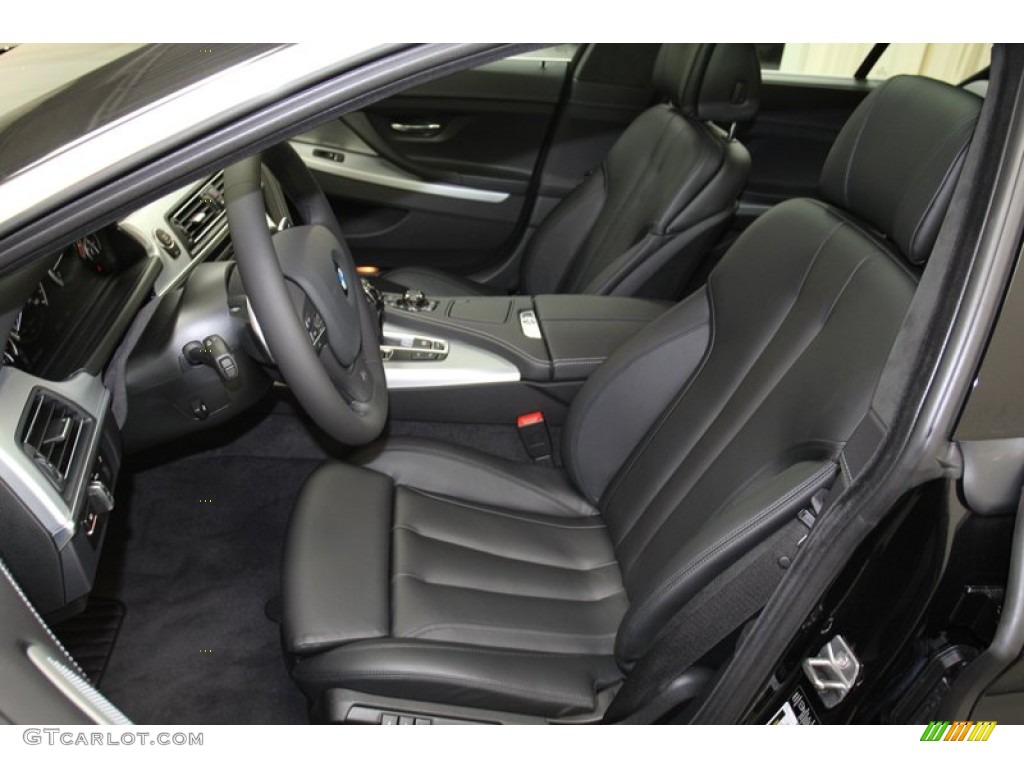 Black Interior 2013 BMW 6 Series 650i Gran Coupe Photo #71093389