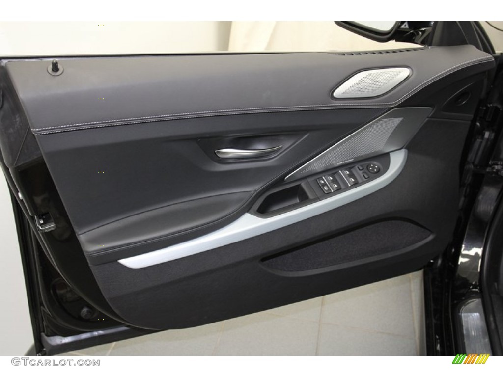 2013 BMW 6 Series 650i Gran Coupe Black Door Panel Photo #71093476