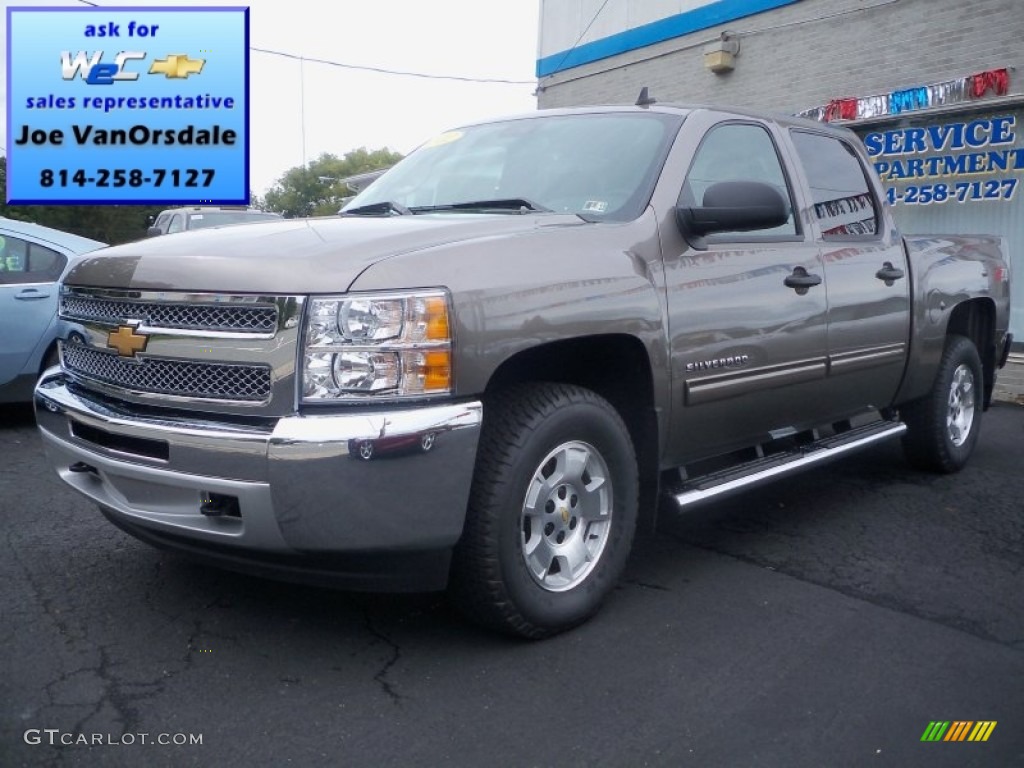 2012 Silverado 1500 LT Crew Cab 4x4 - Mocha Steel Metallic / Ebony photo #1