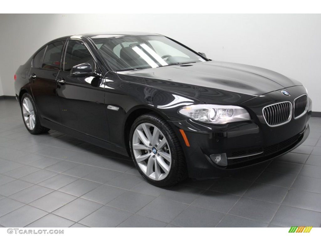 2012 5 Series 535i Sedan - Black Sapphire Metallic / Black photo #1