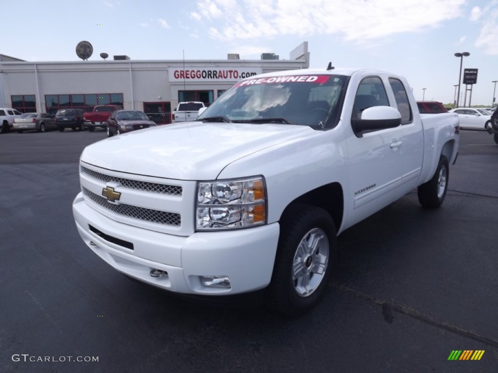 2009 Silverado 1500 LT Extended Cab 4x4 - Summit White / Ebony photo #1