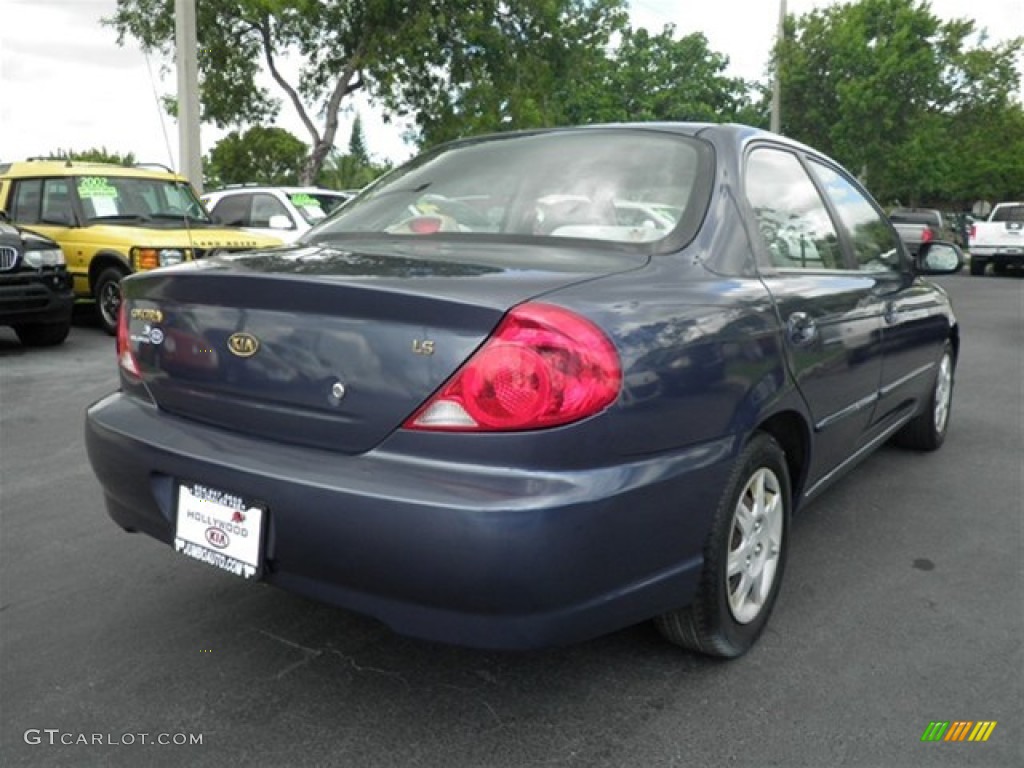 2002 Spectra LS Sedan - Slate Blue / Beige photo #21