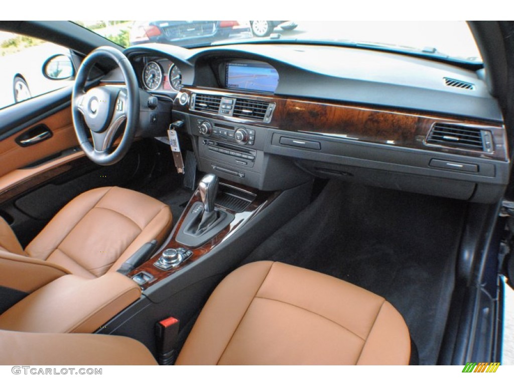 2009 BMW 3 Series 335i Convertible Saddle Brown Dakota Leather Dashboard Photo #71098846