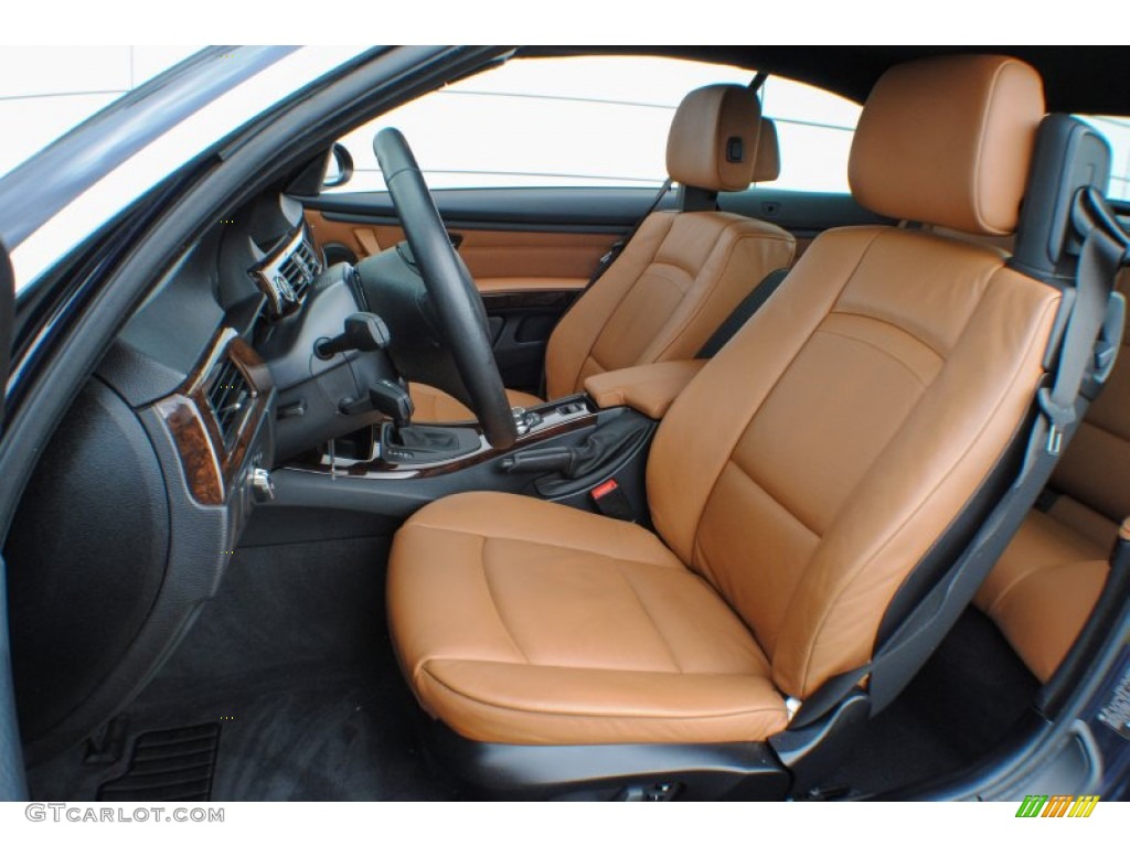 Saddle Brown Dakota Leather Interior 2009 BMW 3 Series 335i Convertible Photo #71098870