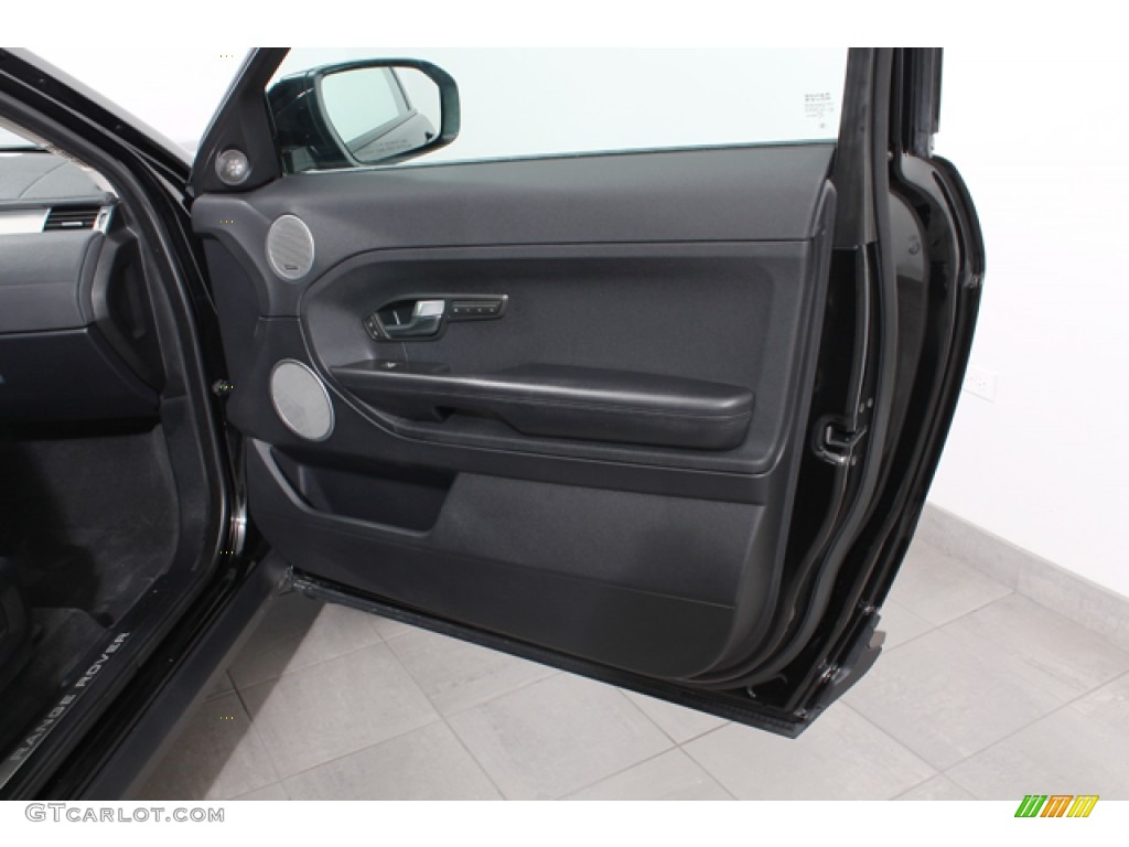 2012 Land Rover Range Rover Evoque Coupe Pure Ebony Door Panel Photo #71099650