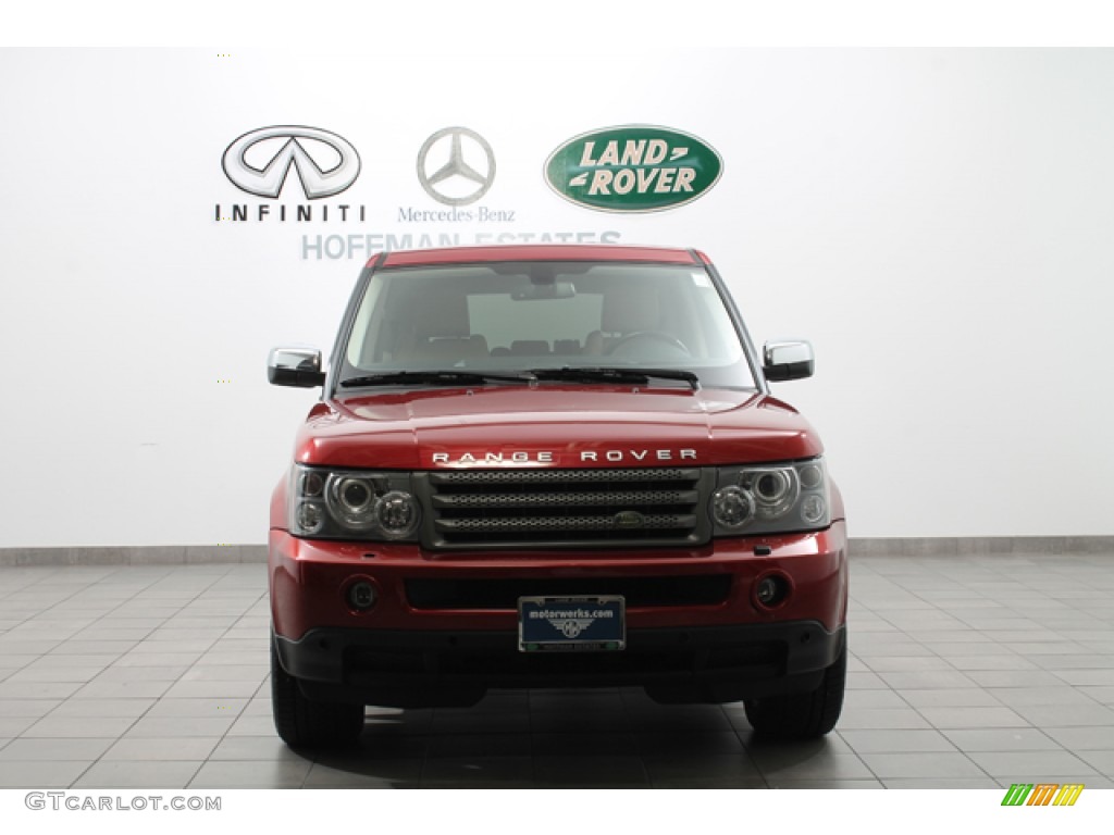 2009 Range Rover Sport HSE - Rimini Red Metallic / Almond/Nutmeg photo #3