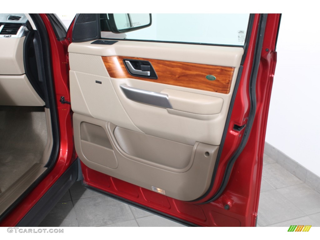 2009 Range Rover Sport HSE - Rimini Red Metallic / Almond/Nutmeg photo #13