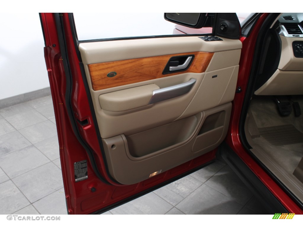 2009 Range Rover Sport HSE - Rimini Red Metallic / Almond/Nutmeg photo #16