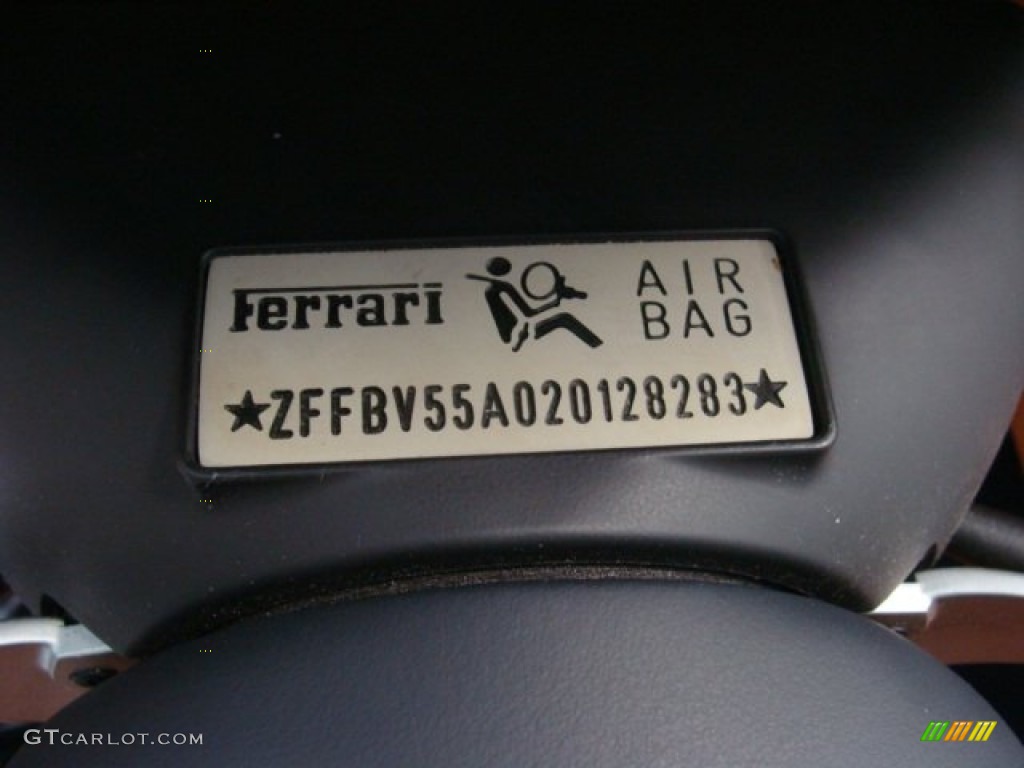 2002 Ferrari 575M Maranello F1 Info Tag Photo #71101009