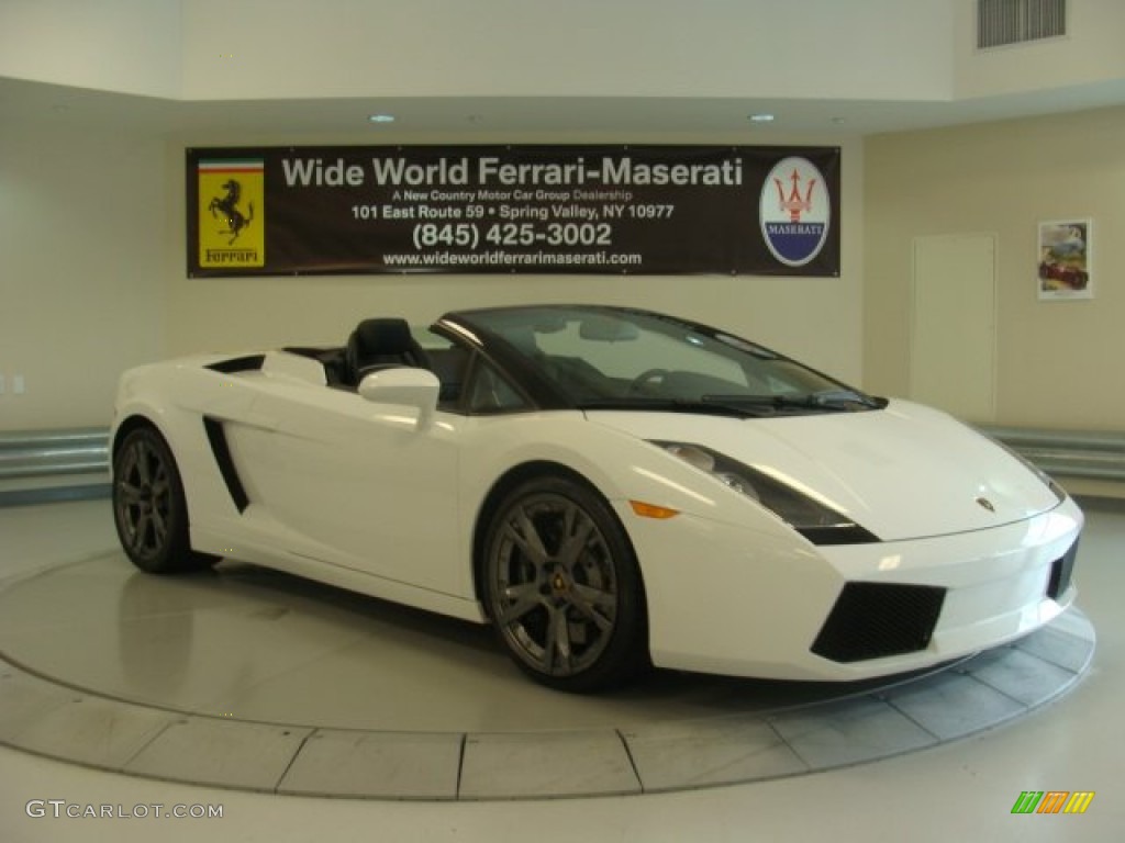 2008 Gallardo Spyder E-Gear - Bianco Monocerus / Nero Perseus photo #1