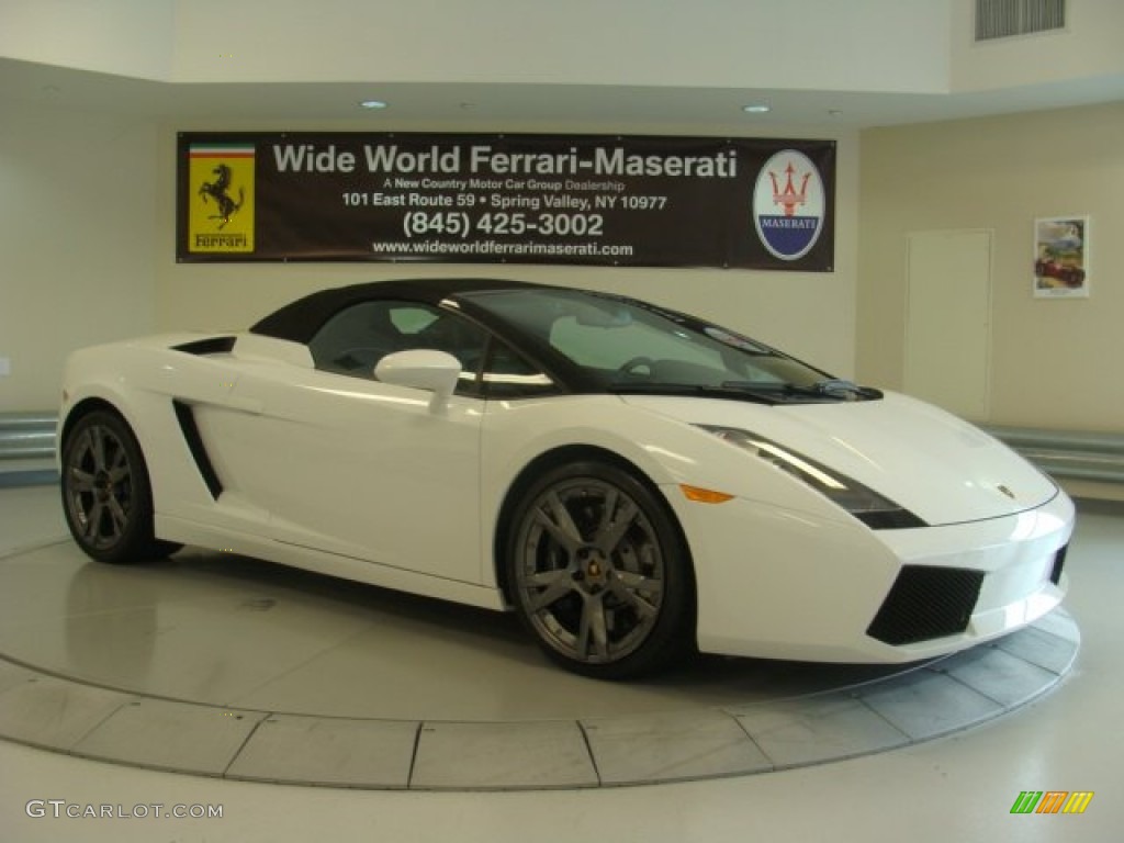 2008 Gallardo Spyder E-Gear - Bianco Monocerus / Nero Perseus photo #2