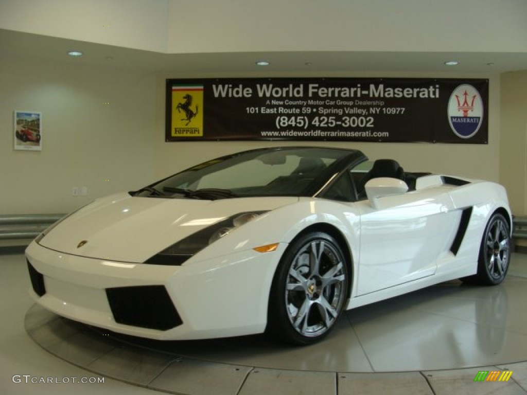 2008 Gallardo Spyder E-Gear - Bianco Monocerus / Nero Perseus photo #4