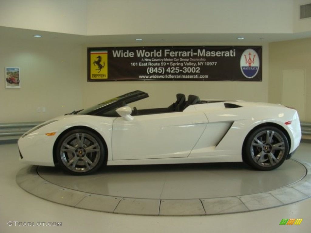 2008 Gallardo Spyder E-Gear - Bianco Monocerus / Nero Perseus photo #6