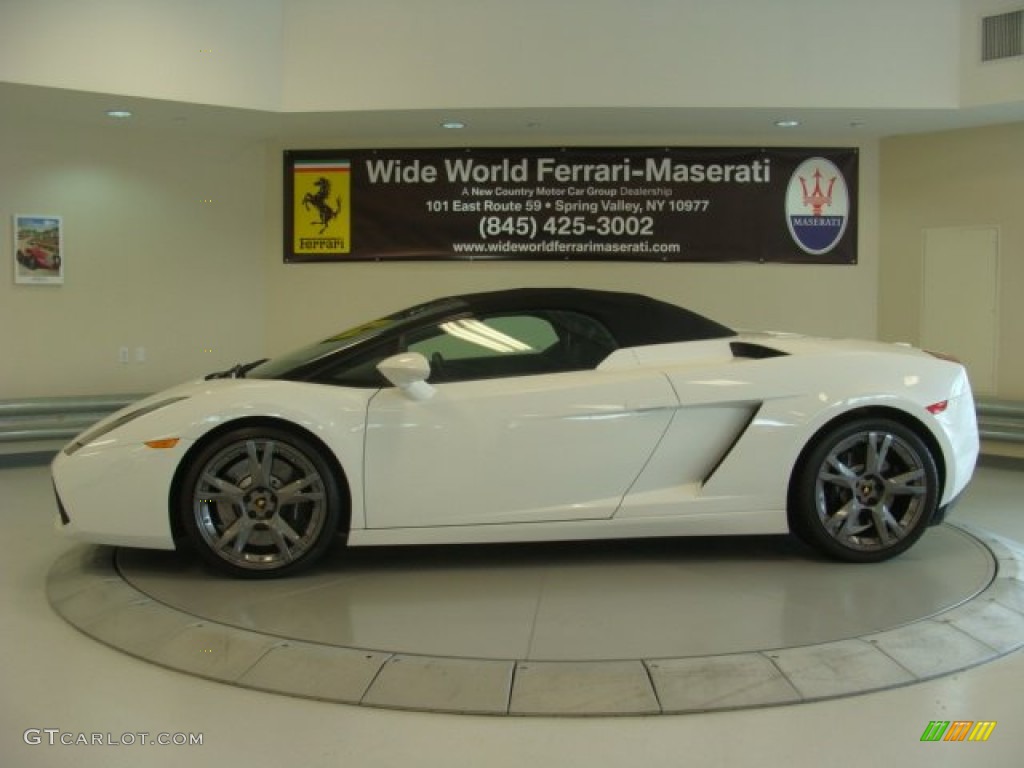 2008 Gallardo Spyder E-Gear - Bianco Monocerus / Nero Perseus photo #7