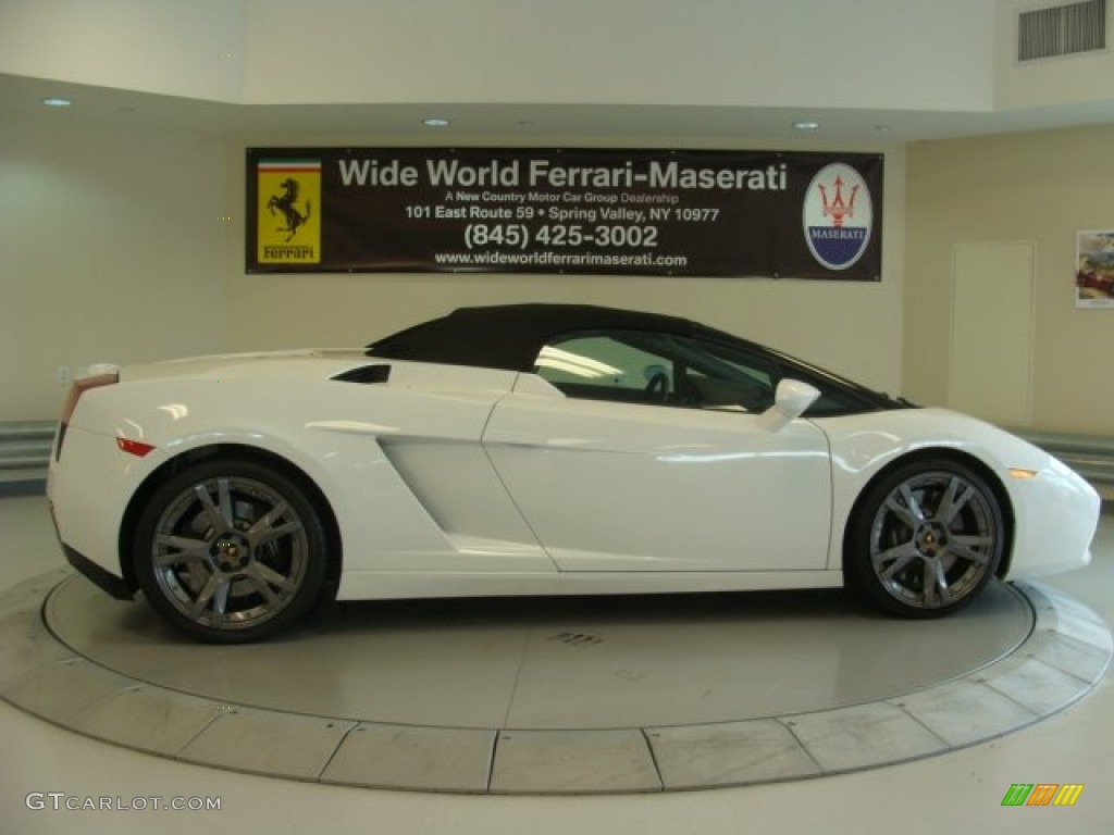 2008 Gallardo Spyder E-Gear - Bianco Monocerus / Nero Perseus photo #14
