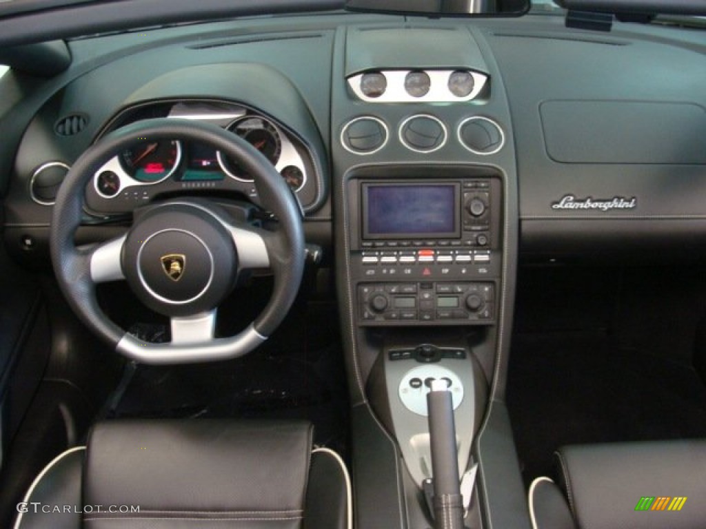 2008 Lamborghini Gallardo Spyder E-Gear Nero Perseus Dashboard Photo #71101165