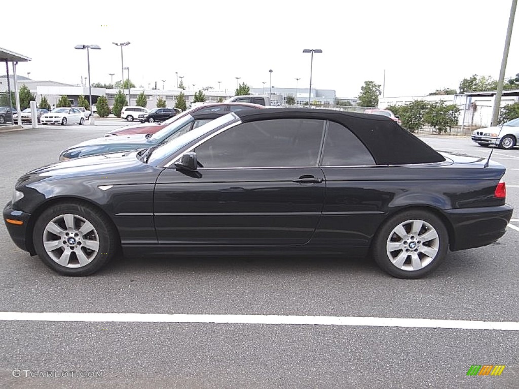 2006 3 Series 325i Convertible - Black Sapphire Metallic / Black photo #2