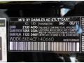 040: Black 2012 Mercedes-Benz E 350 Coupe Color Code