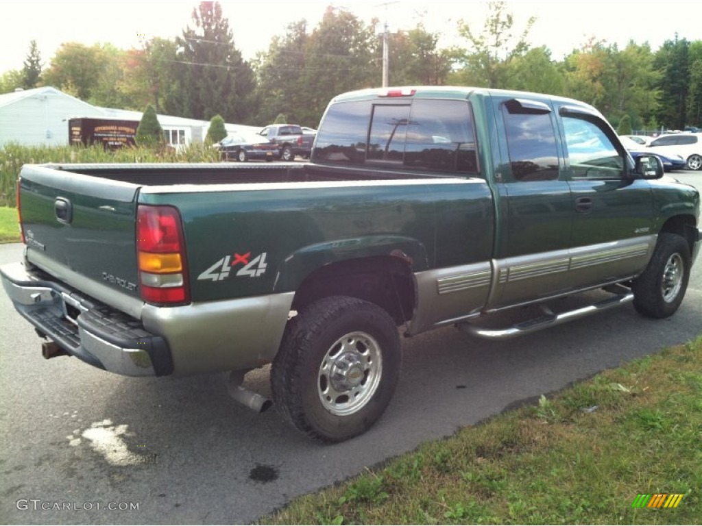 2000 Silverado 2500 LS Extended Cab 4x4 - Meadow Green Metallic / Medium Gray photo #2