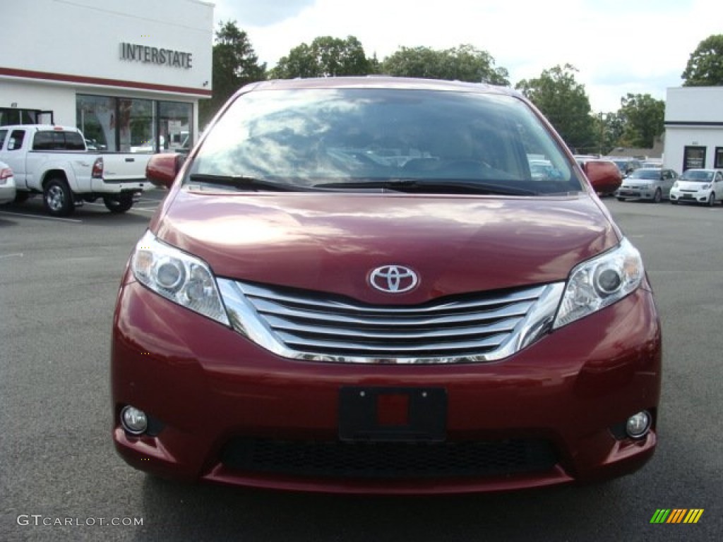 2011 Sienna Limited AWD - Salsa Red Pearl / Bisque photo #2