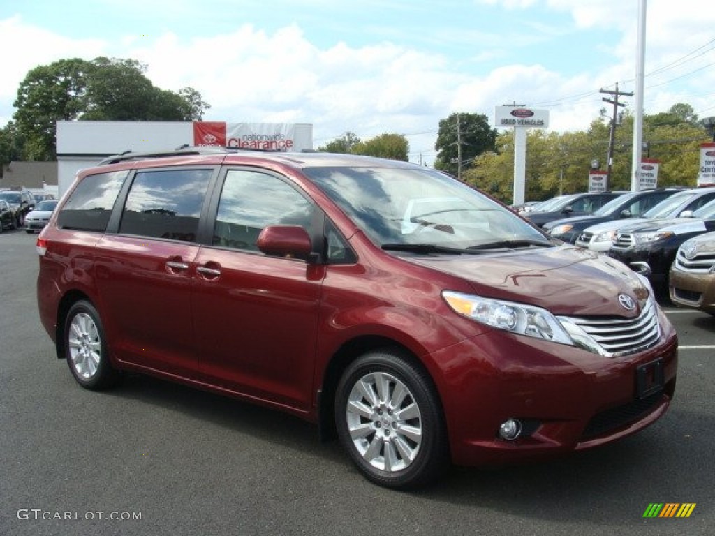 2011 Sienna Limited AWD - Salsa Red Pearl / Bisque photo #3